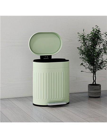 HOMCOM 20 Litre Pedal Bin, Fingerprint Proof Kitchen Bin with Soft-close Lid, Metal Rubbish Bin with Foot Pedal and Removable In - pic 110463 | FastDaddyshop