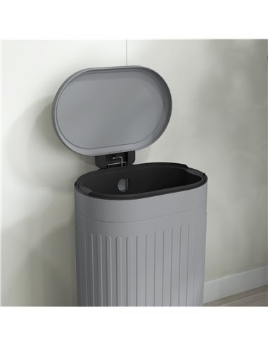 HOMCOM 30 Litre Pedal Bin, Fingerprint Proof Kitchen Bin with Soft-close Lid, Metal Rubbish Bin with Foot Pedal and Removable In