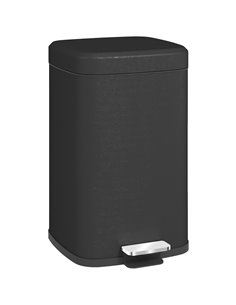HOMCOM 20L Modern Boxy Metal Home Kitchen Bin - Black 851-039V01BK