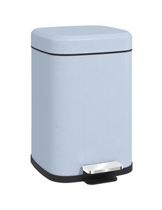HOMCOM 12L Modern Boxy Metal Home Kitchen Bin - Light Blue 851-039V00LB