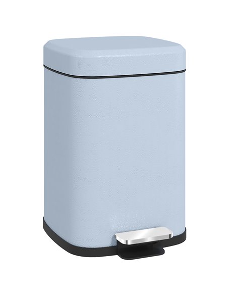 HOMCOM 12L Modern Boxy Metal Home Kitchen Bin - Light Blue 851-039V00LB - pic 110492 | FastDaddyshop