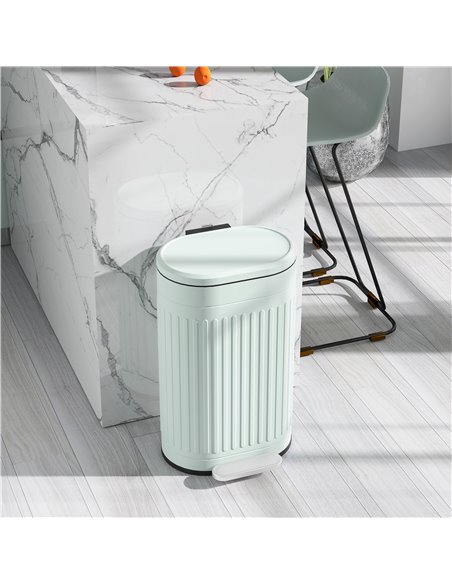 HOMCOM 30 Litre Pedal Bin, Fingerprint Proof Kitchen Bin with Soft-close Lid, Metal Rubbish Bin with Foot Pedal and Removable In - pic 110508 | FastDaddyshop