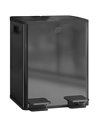 HOMCOM 40L Dual Compartment Stainless Steel Bin, with Deodoriser Holders - Black 851-033V01BK
