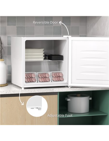 HOMCOM 35L Mini Freezer, -24℃ to -14℃ Temperature - White 800-127V70WT - pic 110542 | FastDaddyshop