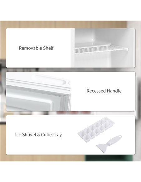 HOMCOM 35L Mini Freezer, -24℃ to -14℃ Temperature - White 800-127V70WT - pic 110543 | FastDaddyshop