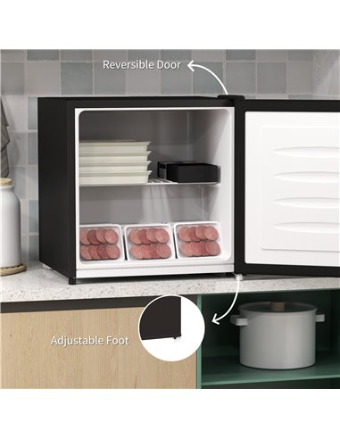 HOMCOM 35L Mini Freezer, -24℃ to -14℃ Temperature - Black 800-127V70BK