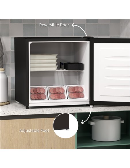 HOMCOM 35L Mini Freezer, -24℃ to -14℃ Temperature - Black 800-127V70BK - pic 110551 | FastDaddyshop