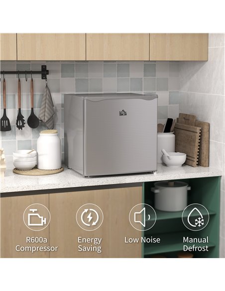 HOMCOM 35L Mini Freezer, -24℃ to -14℃ Temperature - Grey 800-127V70GY - pic 110562 | FastDaddyshop