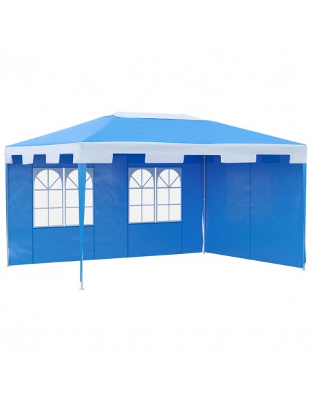 Outsunny 3x4 m Party Gazebo Marquee Garden Canopy Outdoor BBQ Tent, Blue - pic 11066 | FastDaddyshop