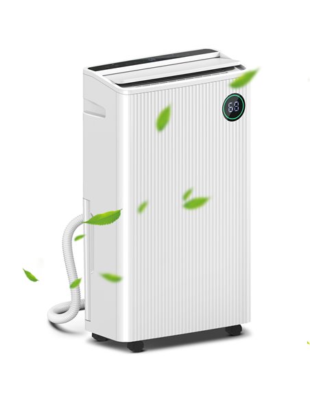 HOMCOM 5500mL Portable Dehumidifier with Air Purifier, UVC, Ioniser, 24H Timer, 5 Modes, 16L/Day, for Home Laundry, White 821-02 - pic 110861 | FastDaddyshop