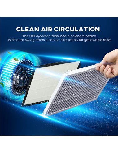 HOMCOM 5500mL Portable Dehumidifier with Air Purifier, UVC, Ioniser, 24H Timer, 5 Modes, 16L/Day, for Home Laundry, White 821-02
