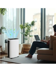 HOMCOM 16l/Day Dehumidifier, with Washable Filter and Timer - White 821-036V70WT 2