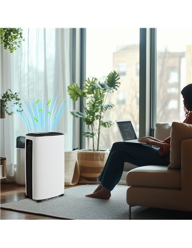 HOMCOM 16l/Day Dehumidifier, with Washable Filter and Timer - White 821-036V70WT