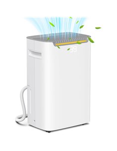HOMCOM 20L/Day Dehumidifier with Continuous Drainage, 2.5L Water Tank, 24H Timer On/off, Digital Humidity Display, Air Filter, D