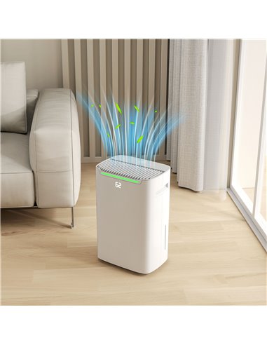 HOMCOM 20L/Day Dehumidifier with Continuous Drainage, 2.5L Water Tank, 24H Timer On/off, Digital Humidity Display, Air Filter, D