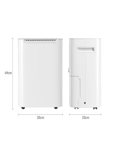 HOMCOM 20L/Day Dehumidifier with Continuous Drainage, 2.5L Water Tank, 24H Timer On/off, Digital Humidity Display, Air Filter, D