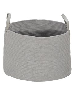 HOMCOM 88L Cotton Rope Laundry Basket, with Handles - Grey 850-318V01GY