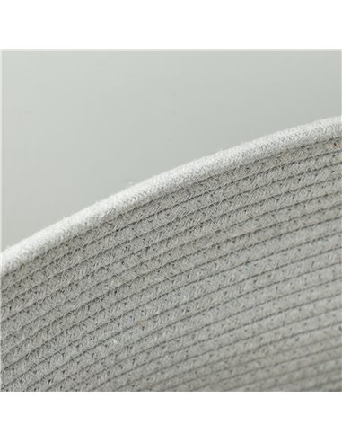 HOMCOM 88L Cotton Rope Laundry Basket, with Handles - Grey 850-318V01GY
