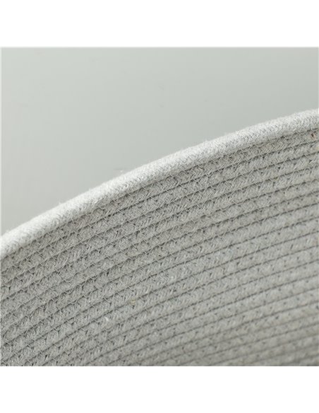 HOMCOM 88L Cotton Rope Laundry Basket, with Handles - Grey 850-318V01GY - pic 110968 | FastDaddyshop