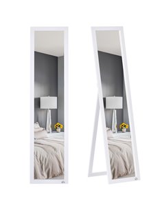 HOMCOM Full Length Mirror for Bedroom, Free Standing Dressing Mirror, Wall Mirror for Living Room, 37 x 154 cm, White 831-389V80
