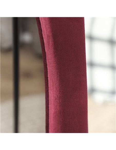 HOMCOM Wavy Velvet-Feel Full Length Mirror - Wine Red 831-860V70WR - pic 111074 | FastDaddyshop