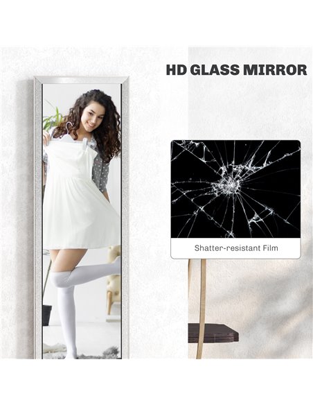 HOMCOM Glitter Frame Full-Length Mirror - Silver 831-866V80SR - pic 111090 | FastDaddyshop