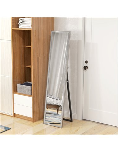 HOMCOM Glitter Frame Full-Length Mirror - Silver 831-866V80SR