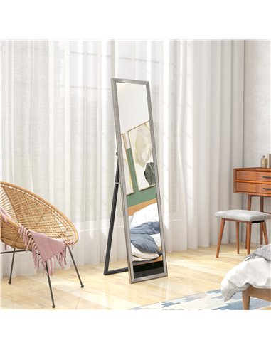 HOMCOM Glitter Frame Full-Length Mirror - Silver 831-866V80SR