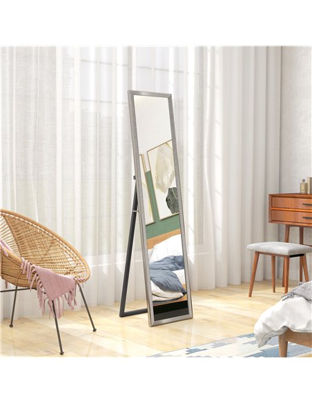 HOMCOM Glitter Frame Full-Length Mirror - Silver 831-866V80SR - pic 111094 | FastDaddyshop