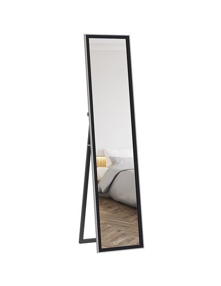 HOMCOM Glitter Frame Full-Length Mirror - Black 831-866V80BK - pic 111095 | FastDaddyshop