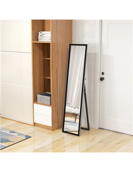 HOMCOM Glitter Frame Full-Length Mirror - Black 831-866V80BK - pic 111102 | FastDaddyshop