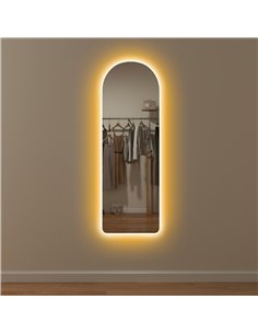 HOMCOM 120 x 40cm Arch Mirror, with LED Lights 831-886V71CR