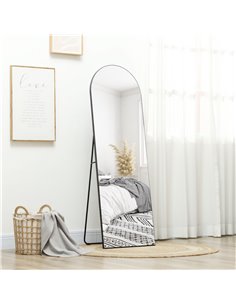 HOMCOM 150cm Arched Full Length Mirror - Black 831-863V80BK 2