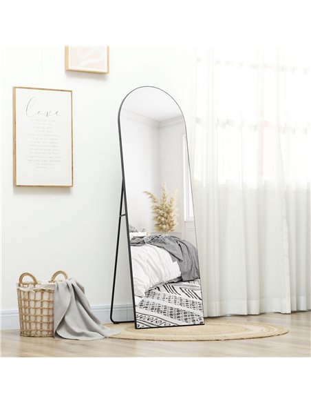 HOMCOM 150cm Arched Full Length Mirror - Black 831-863V80BK - pic 111132 | FastDaddyshop