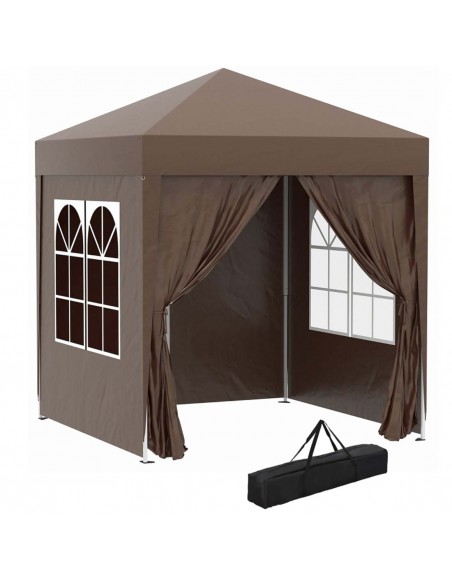 Outsunny Pop Up Gazebo Canopy size 2 x 2m, Coffee - pic 11118 | FastDaddyshop