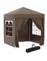 Outsunny Pop Up Gazebo Canopy size 2 x 2m, Coffee