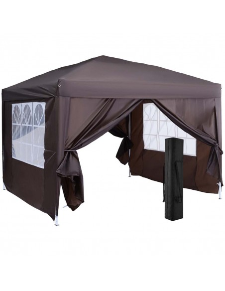 Outsunny Pop Up Gazebo Marquee size 3x3m, Coffee - pic 11120 | FastDaddyshop
