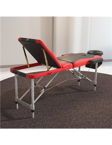 HOMCOM Foldable Massage Table Professional Salon SPA Facial Couch Bed Black and Red 503-039V70RD - pic 111282 | FastDaddyshop
