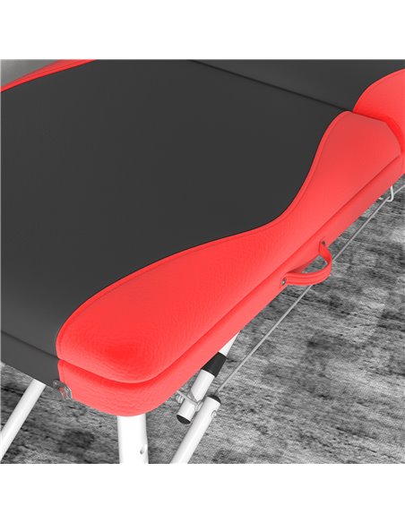 HOMCOM Foldable Massage Table Professional Salon SPA Facial Couch Bed Black and Red 503-039V70RD - pic 111283 | FastDaddyshop