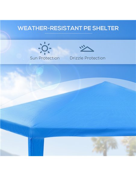 Outsunny 2.7m x 2.7m Garden Gazebo Marquee Party Tent Wedding Canopy Outdoor(Blue) - pic 11132 | FastDaddyshop