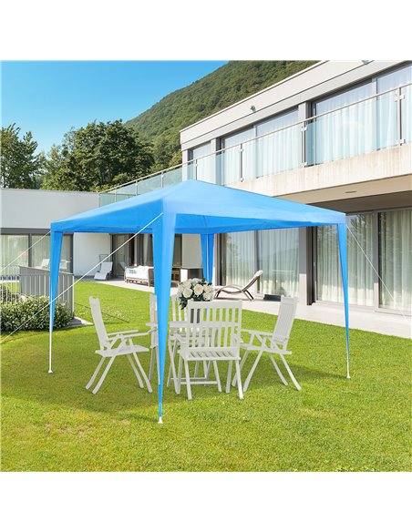 Outsunny 2.7m x 2.7m Garden Gazebo Marquee Party Tent Wedding Canopy Outdoor(Blue) - pic 11136 | FastDaddyshop