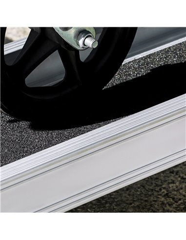 HOMCOM Set of Two 183cm Three-Level Aluminium Wheelchair Ramps 713-169V01BK