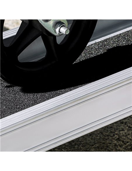 HOMCOM Set of Two 183cm Three-Level Aluminium Wheelchair Ramps 713-169V01BK - pic 111400 | FastDaddyshop