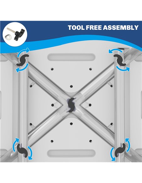 HOMCOM Shower Stool with Backrest, Height Adjustable Shower Chair with Anti-slip Foot Pads, Shower Head Holder, Light Blue 713-1 - pic 111406 | FastDaddyshop