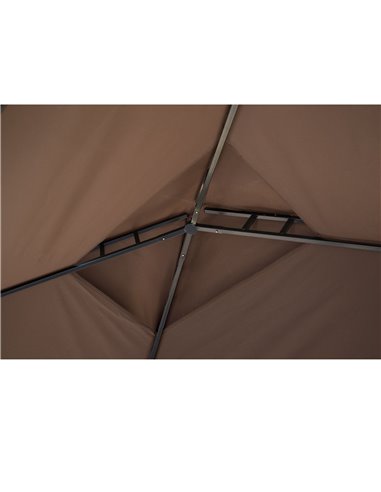 Outsunny 8 ft New Double-Tier BBQ Gazebo Grill Canopy Barbecue Tent Shelter Patio Deck Cover - Coffee