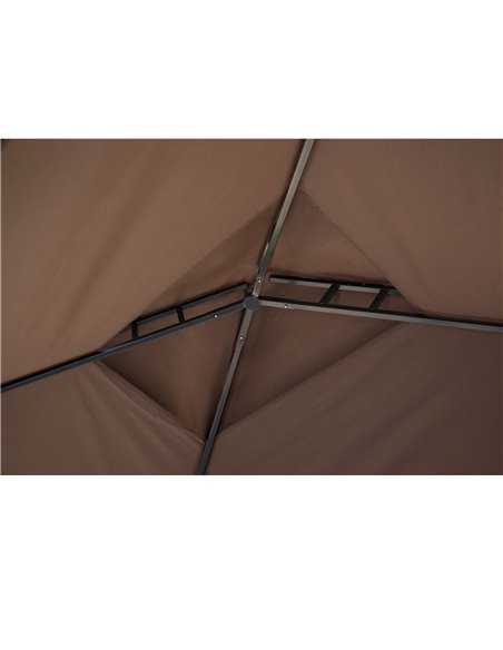 Outsunny 8 ft New Double-Tier BBQ Gazebo Grill Canopy Barbecue Tent Shelter Patio Deck Cover - Coffee - pic 11141 | FastDaddyshop