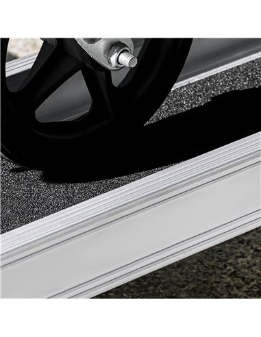 HOMCOM Set of Two 122cm Three-Level Aluminium Wheelchair Ramps 713-169V00BK