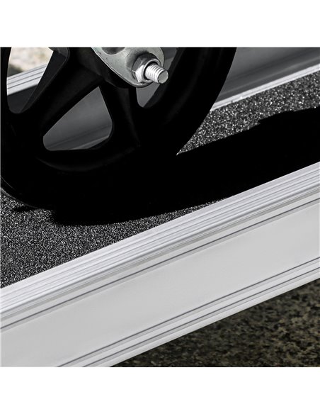 HOMCOM Set of Two 122cm Three-Level Aluminium Wheelchair Ramps 713-169V00BK - pic 111444 | FastDaddyshop