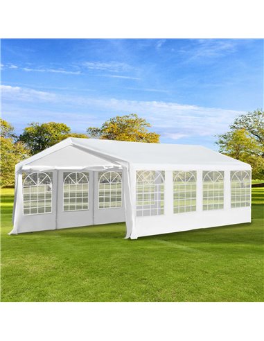 Outsunny 8m x 4m Garden Gazebo Marquee Party Tent Wedding Portable Garage Carport Event Shelter Car Canopy Heavy Duty Steel Fram