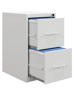 HOMCOM Two-Drawer Modern Steel Filing Cabinet - Cream 924-083V00WT